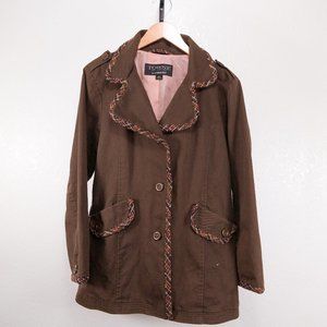 TOWNE Chocolate London Fog Womens Coat